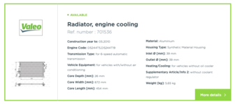 Club Volvo. Ru - Подбор аналогов радиатора и интеркулера на V70 c D5244T4